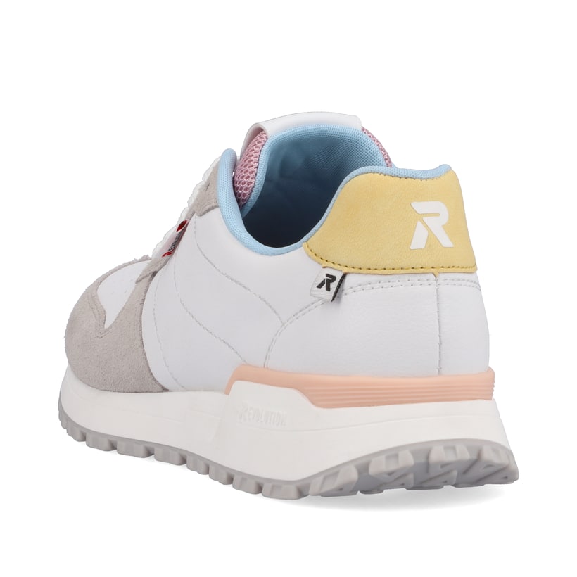 Rieker Artikelnummer W0600-90 Rieker Damen Sneaker Low Swan-white Stone-grey