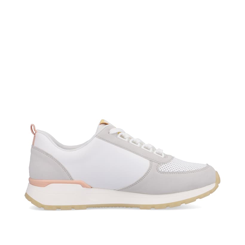 Rieker Artikelnummer W0602-81 Rieker Damen Sneaker Low Swan-white Clay-beige Pastell