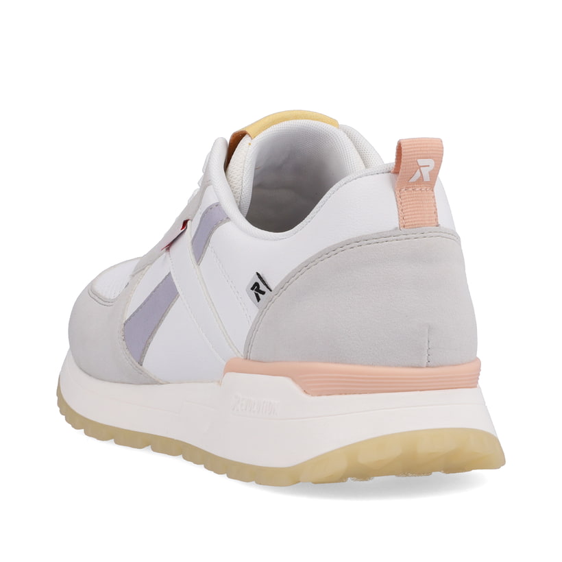 Rieker Artikelnummer W0602-81 Rieker Damen Sneaker Low Swan-white Clay-beige Pastell
