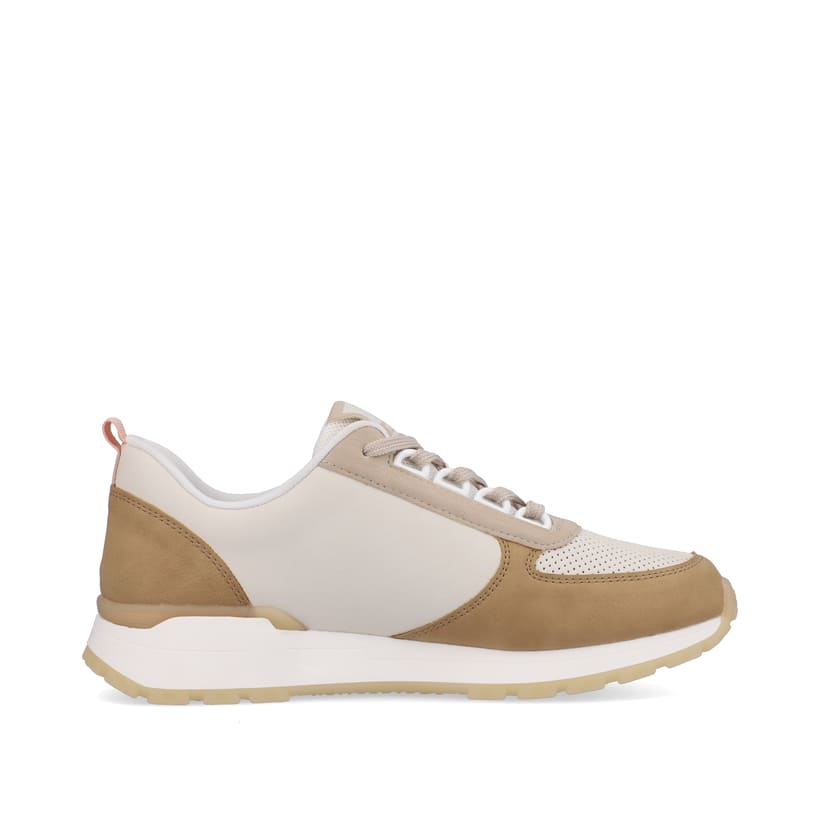 Rieker Artikelnummer W0602-82 Rieker Damen Sneaker Low Clay-beige Cinnamon White