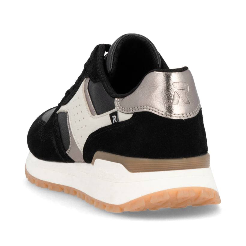 Rieker Artikelnummer W0607-00 Rieker Damen Sneaker Low Urbanschwarz-cremeweiß