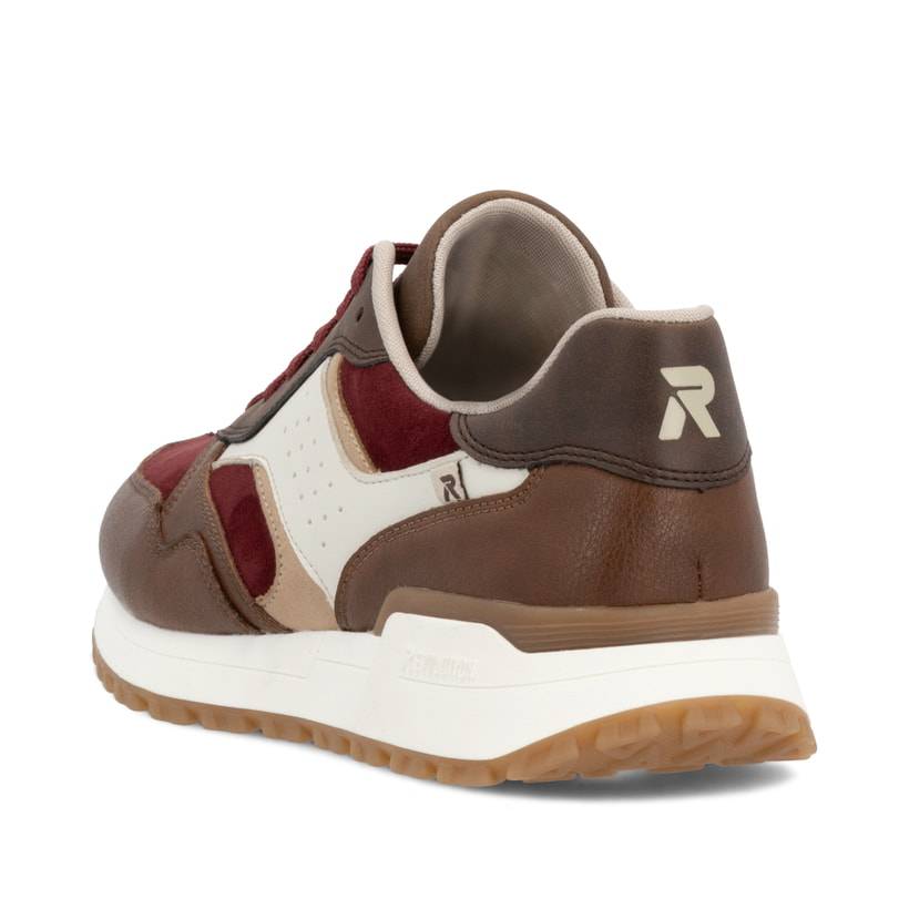 Rieker Artikelnummer W0607-35 Rieker Damen Sneaker Low Zimtbraun-rubinrot
