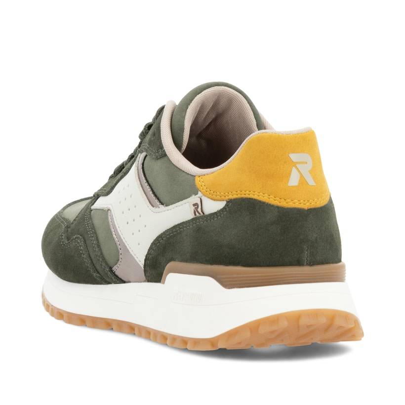 Rieker Artikelnummer W0607-54 Rieker Damen Sneaker Low Khaki-cremeweiß