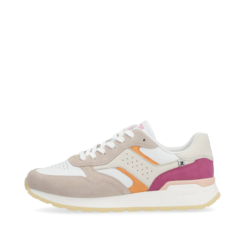 Rieker Artikelnummer W0607-80 Rieker Damen Sneaker Low light-beige fuchsia apricot