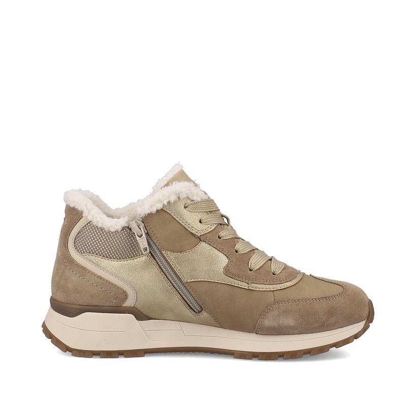 Rieker Artikelnummer W0660-64 Rieker Damen Sneaker High Champagner Beige