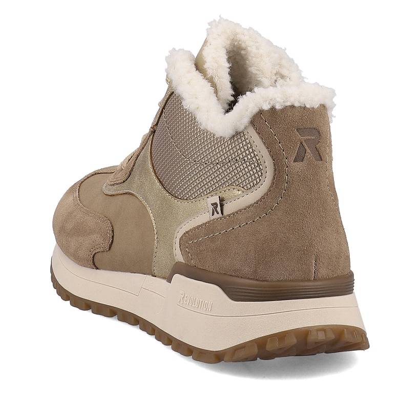 Rieker Artikelnummer W0660-64 Rieker Damen Sneaker High Champagner Beige