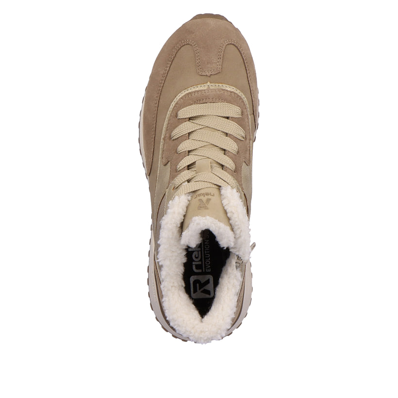 Rieker Artikelnummer W0660-64 Rieker Damen Sneaker High Champagner Beige