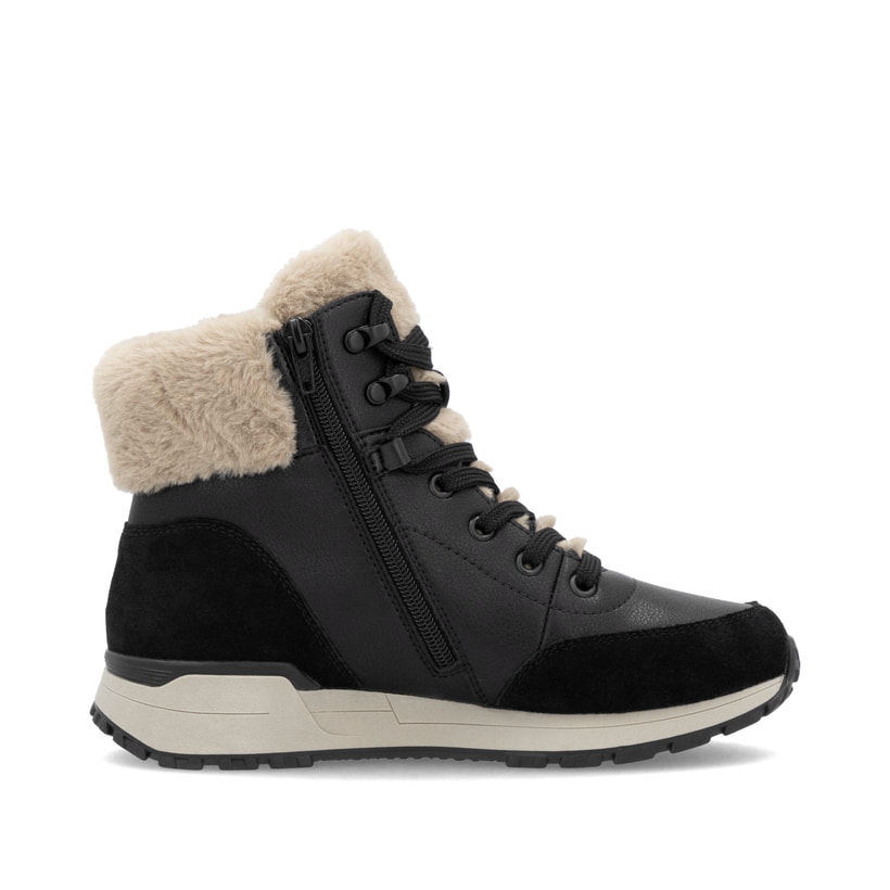 Rieker Artikelnummer W0670-00 Rieker Damen Schnürstiefel Carbonschwarz