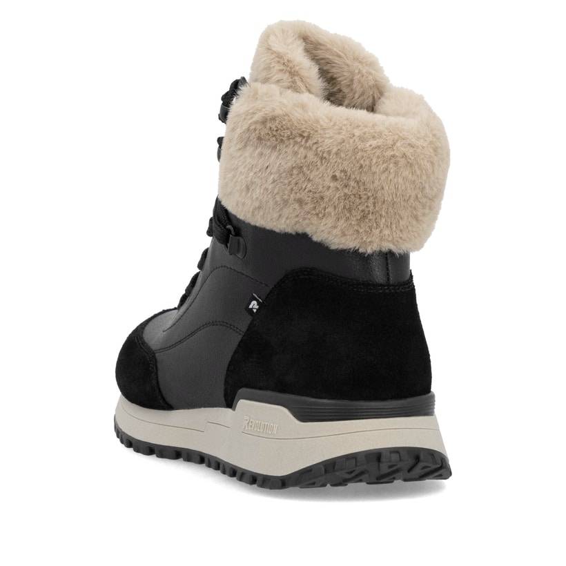 Rieker Artikelnummer W0670-00 Rieker Damen Schnürstiefel Carbonschwarz