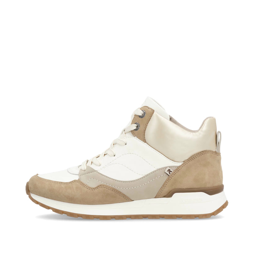 Rieker Artikelnummer W0672-80 Rieker Damen Sneaker High weiß-beige