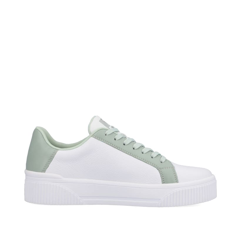 Rieker Artikelnummer W0700-52 Rieker Damen Sneaker Low Swan-white Mint-green