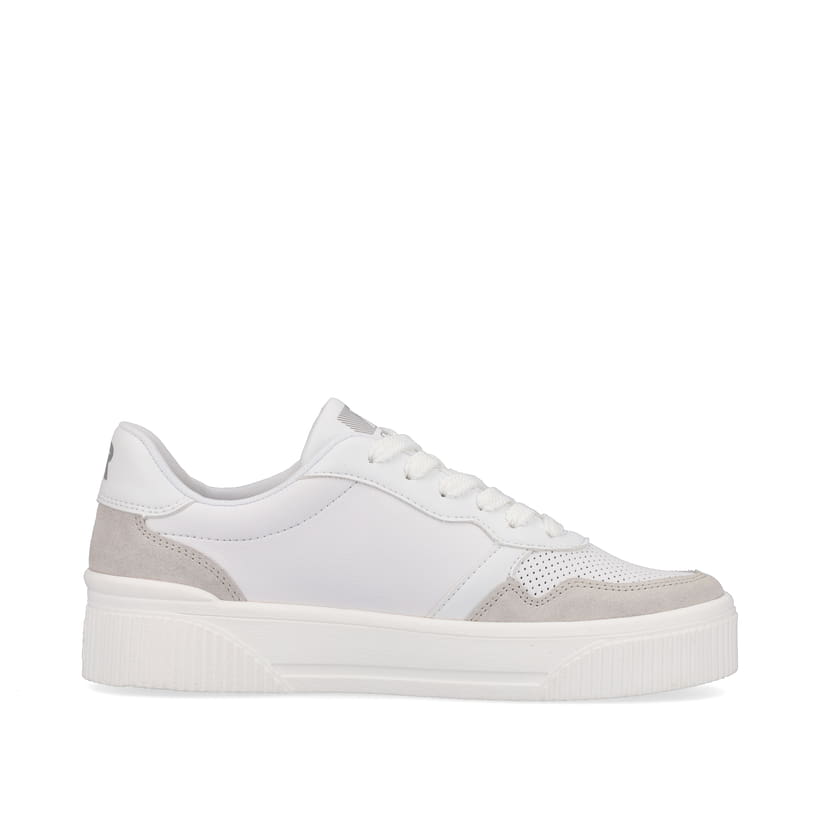 Rieker Artikelnummer W0701-80 Rieker Damen Sneaker Low Swan-white Stone-grey