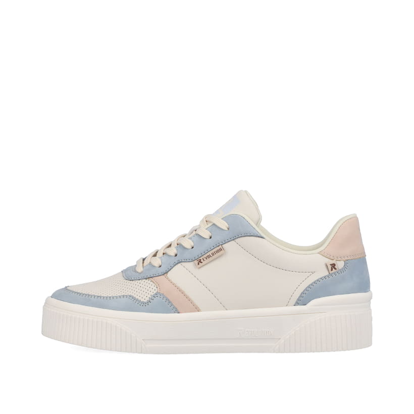 Rieker Artikelnummer W0701-81 Rieker Damen Sneaker Low Vanilla-white Light-blue