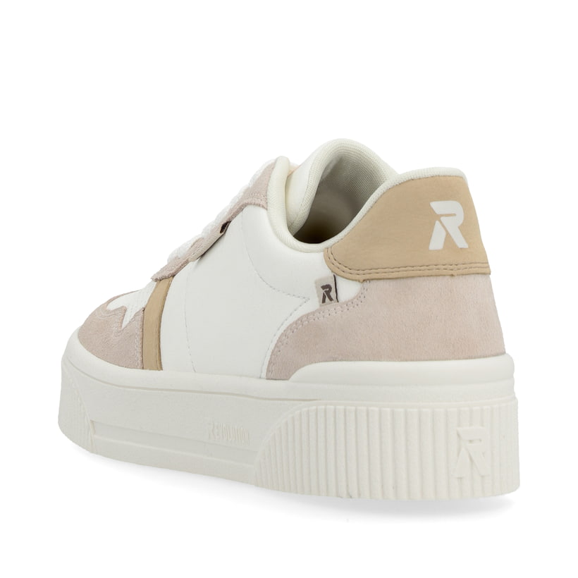 Rieker Artikelnummer W0701-82 Rieker Damen Sneaker Low Crystal-white Sand-beige