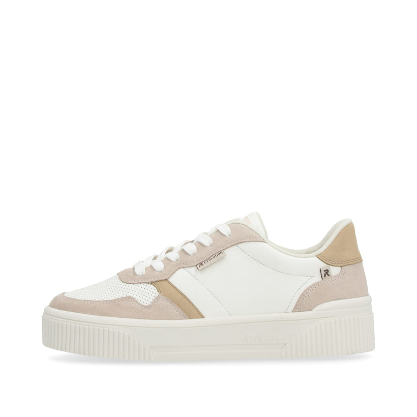Rieker Artikelnummer W0701-82 Rieker Damen Sneaker Low crystal-white sand-beige