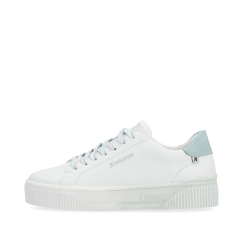 Rieker Artikelnummer W0704-80 Rieker Damen Sneaker Low Crystal-white Light-aqua