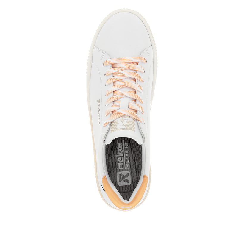 Rieker Artikelnummer W0704-81 Rieker Damen Sneaker Low Crystal-white Apricot
