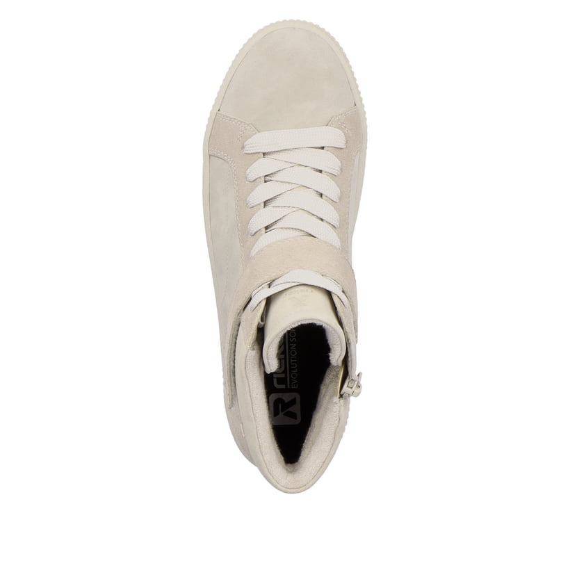 Rieker Artikelnummer W0760-40 Rieker Damen Sneaker High Creme Beige