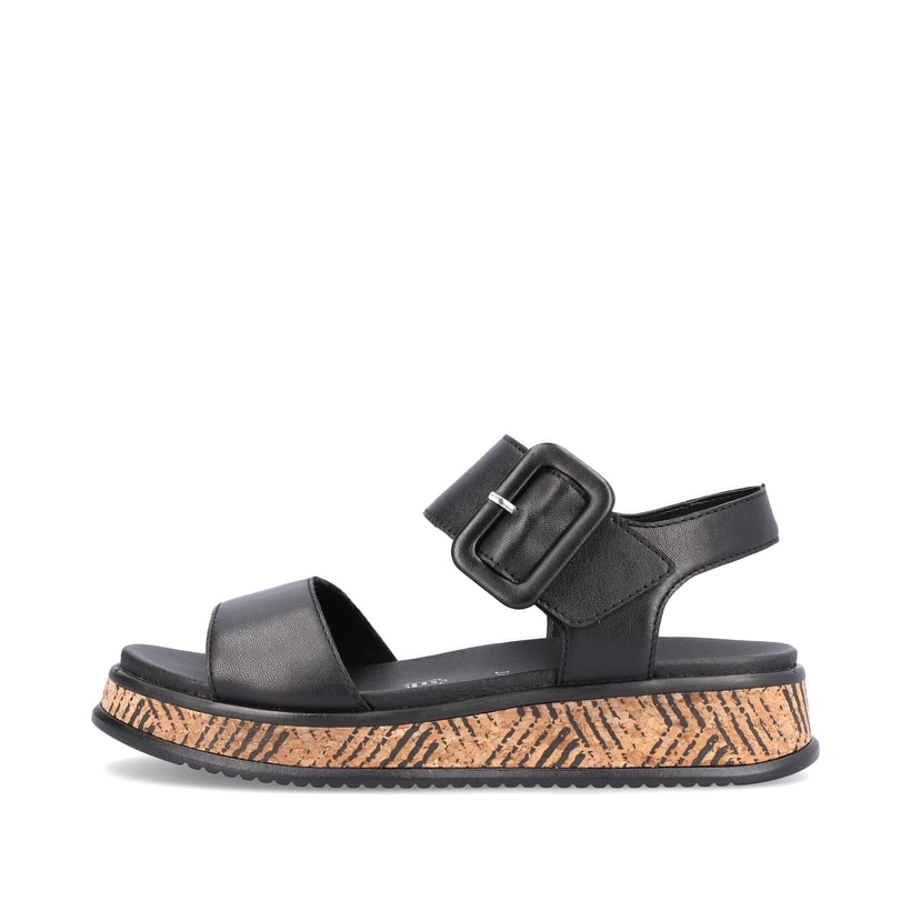 Rieker Artikelnummer W0800-00 Rieker Damen Riemchensandalen midnight black