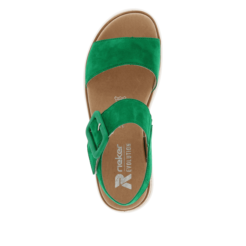 Rieker Artikelnummer W0800-52 Rieker Damen Riemchensandalen Smaragd Green