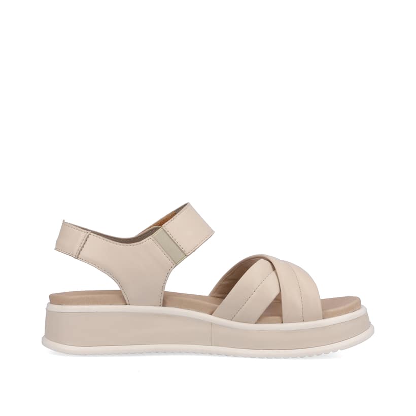 Rieker Artikelnummer W0801-80 Rieker Damen Riemchensandalen Creme Beige