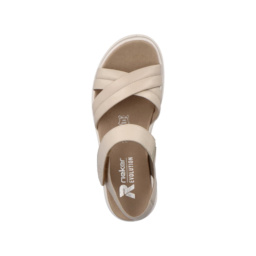 Rieker Artikelnummer W0801-80 Rieker Damen Riemchensandalen Creme Beige