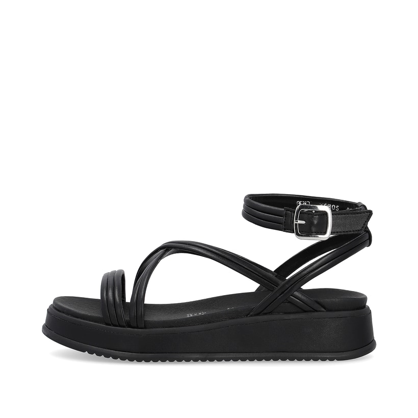 Rieker Artikelnummer W0805-00 Rieker Damen Riemchensandalen noir