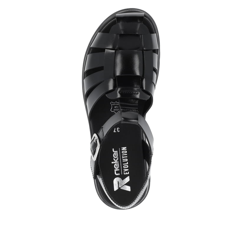 Rieker Artikelnummer W0850-00 Rieker Damen Riemchensandalen Noir