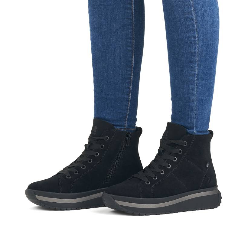 Rieker Artikelnummer W0960-00 Rieker Damen Sneaker High Tiefschwarz