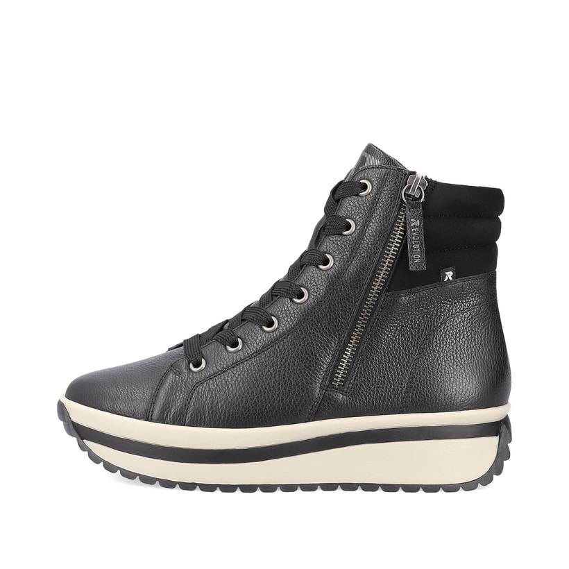 Rieker Artikelnummer W0962-00 Rieker Damen Sneaker High Mattschwarz