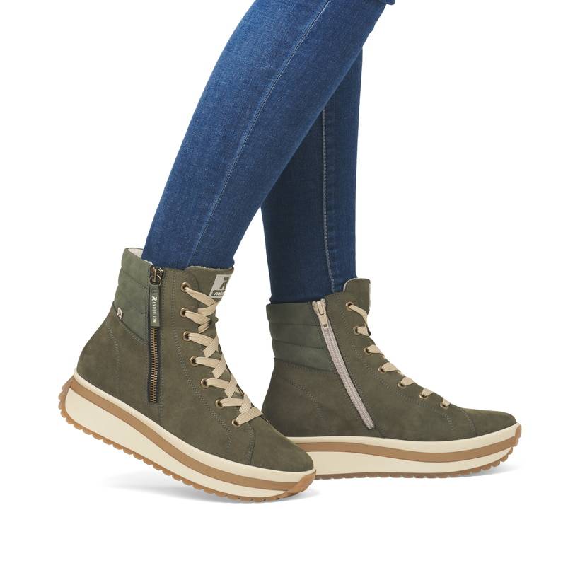 Rieker Artikelnummer W0962-54 Rieker Damen Sneaker High Khaki