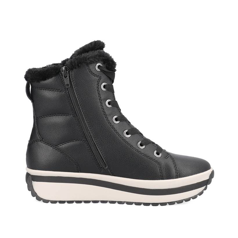 Rieker Artikelnummer W0963-01 Rieker Damen Schnürstiefel Urbanschwarz