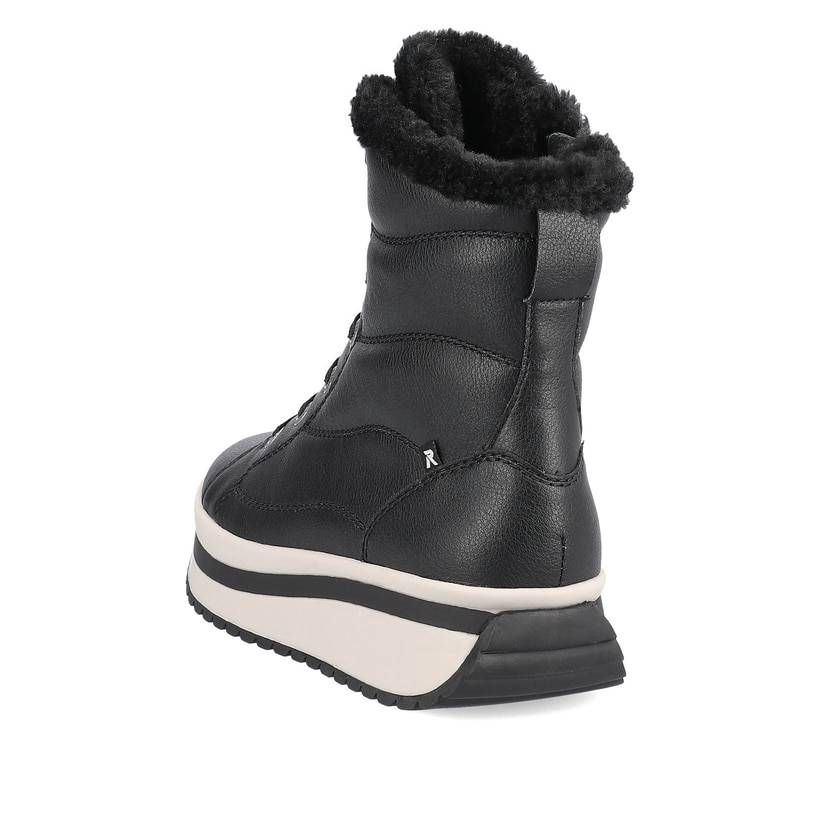 Rieker Artikelnummer W0963-01 Rieker Damen Schnürstiefel Urbanschwarz