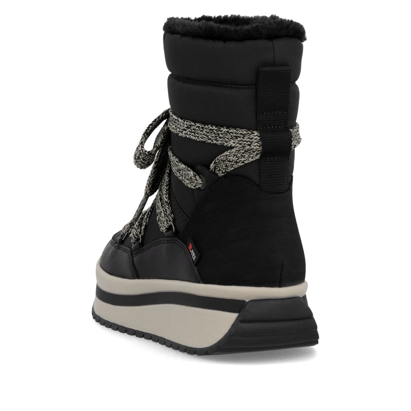 Rieker Artikelnummer W0971-00 Rieker Damen Schnürstiefel Asphaltschwarz