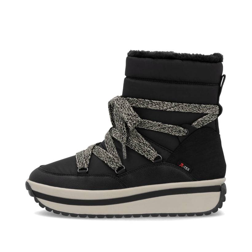 Rieker Artikelnummer W0971-00 Rieker Damen Schnürstiefel asphaltschwarz