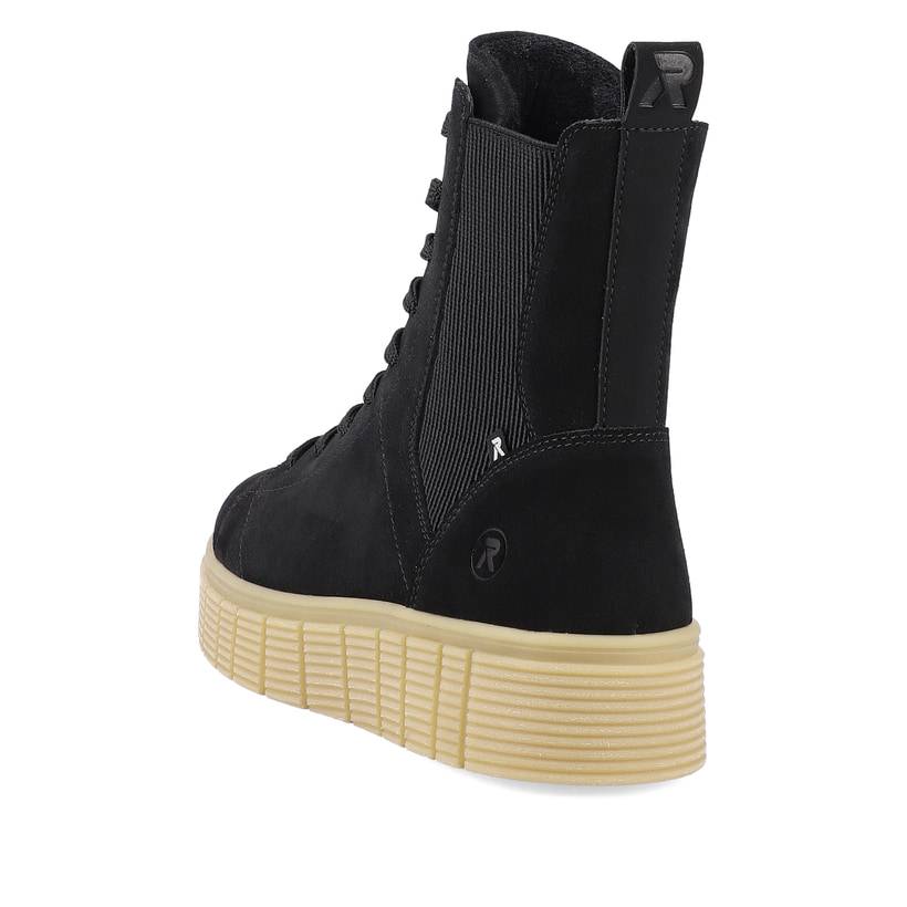 Rieker Artikelnummer W1061-00 Rieker Damen Chelsea Boots Urban-black Sand-beige