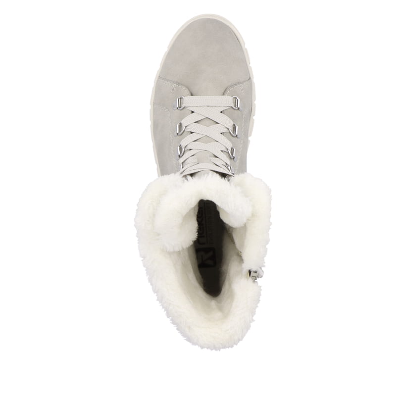 Rieker Artikelnummer W1070-40 Rieker Damen Schnürstiefel Platinum Grey