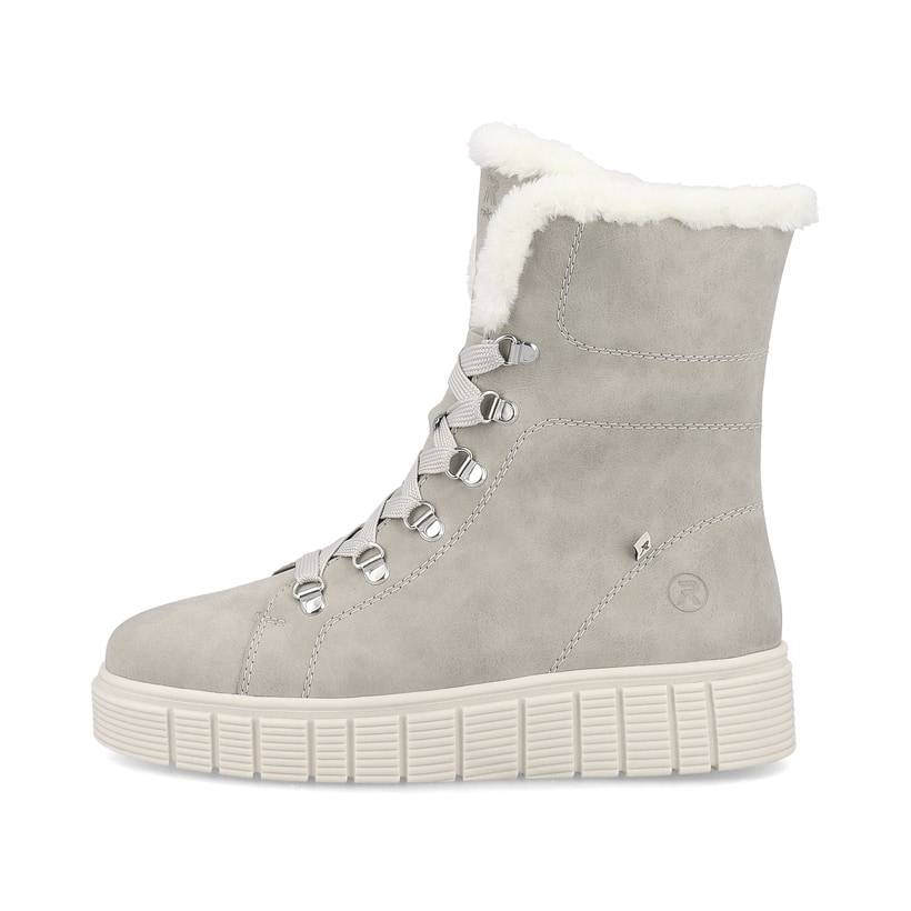 Rieker Artikelnummer W1070-40 Rieker Damen Schnürstiefel platinum grey