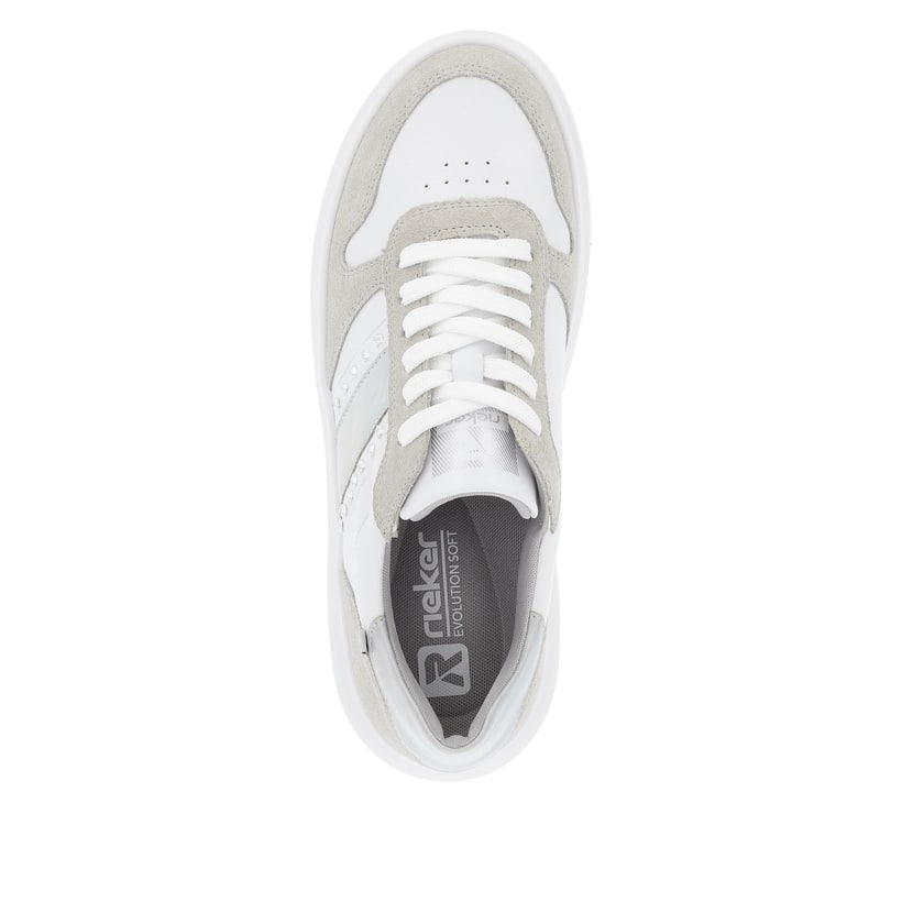 Rieker Artikelnummer W1200-81 Rieker Damen Sneaker Low Clear-white Dust-grey