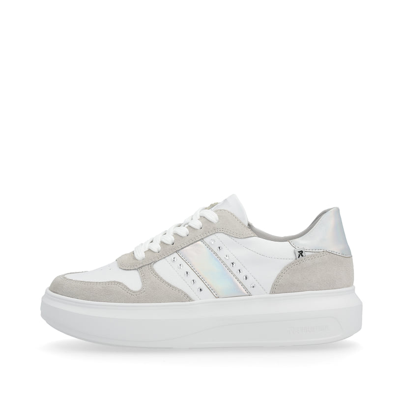 Rieker Artikelnummer W1200-81 Rieker Damen Sneaker Low Clear-white Dust-grey
