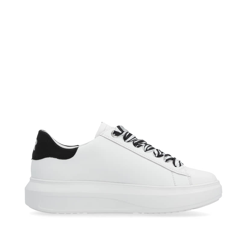 Rieker Artikelnummer W1201-80 Rieker Damen Sneaker Low Crystal-white Deep-black