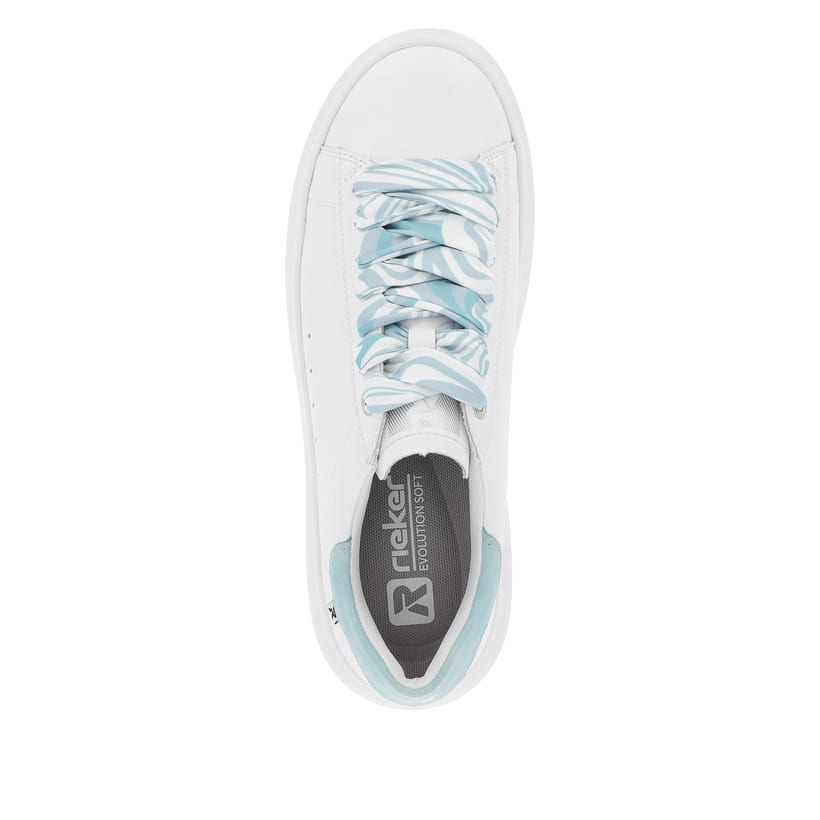 Rieker Artikelnummer W1201-81 Rieker Damen Sneaker Low Clear-white Ice-blue