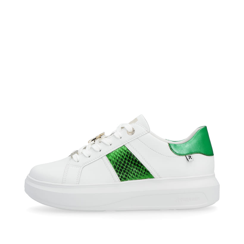 Rieker Artikelnummer W1202-81 Rieker Damen Sneaker Low Crystal White Metallic-green
