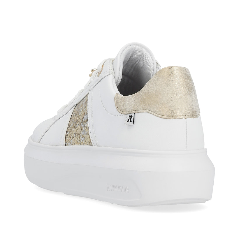 Rieker Artikelnummer W1202-82 Rieker Damen Sneaker Low Swan-white Gold