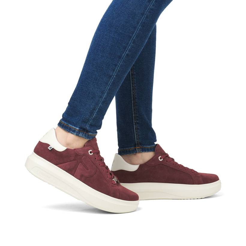 Rieker Artikelnummer W1204-35 Rieker Damen Sneaker Low Kirschrot