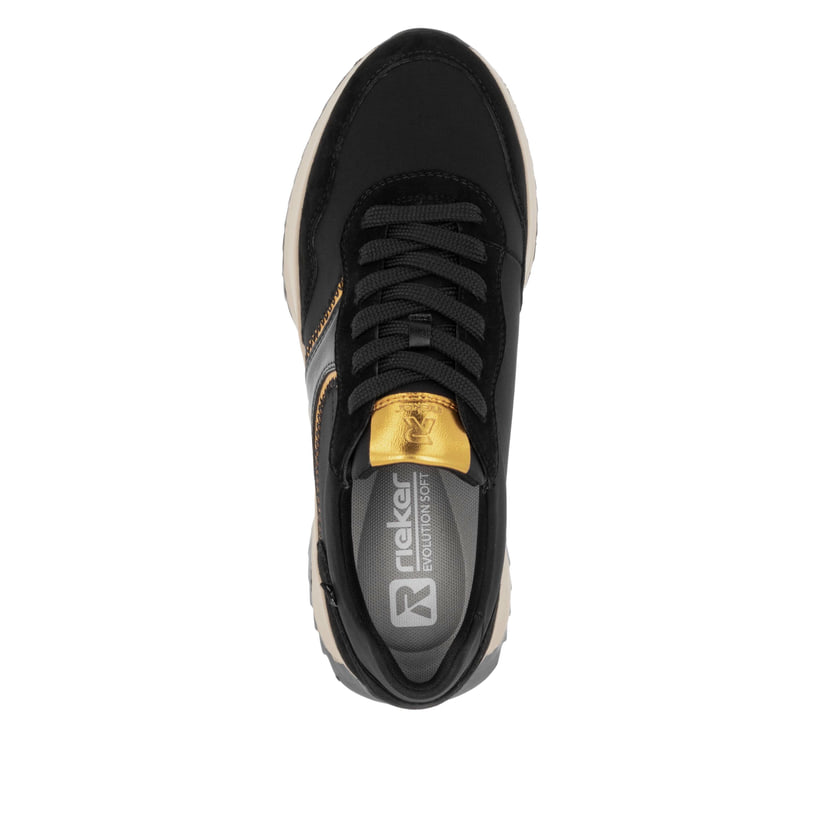 Rieker Artikelnummer W1302-00 Rieker Damen Sneaker Low Asphaltschwarz