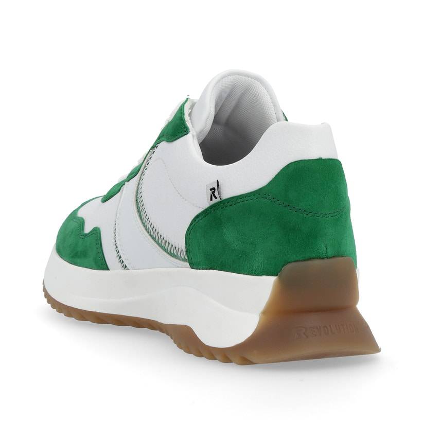 Rieker Artikelnummer W1302-80 Rieker Damen Sneaker Low Clear-white Smaragd-green