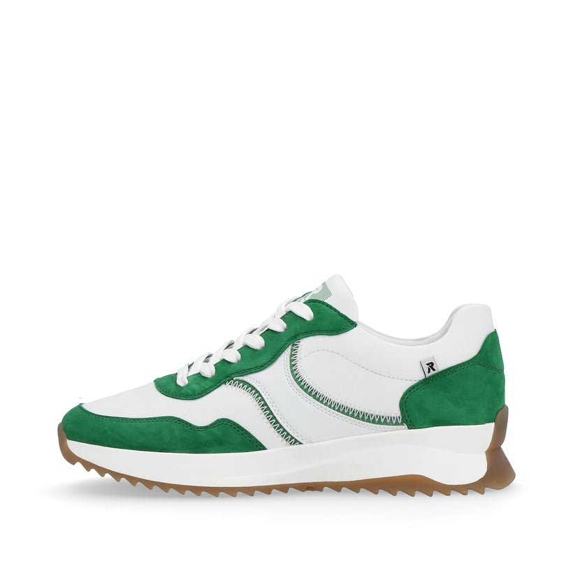 Rieker Artikelnummer W1302-80 Rieker Damen Sneaker Low clear-white smaragd-green