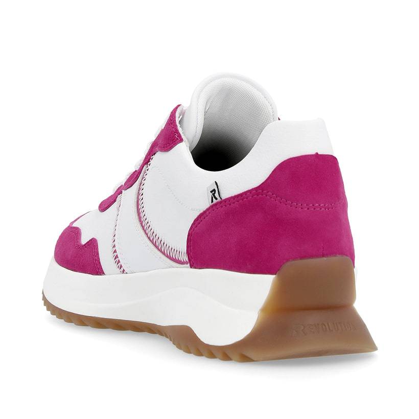 Rieker Artikelnummer W1302-81 Rieker Damen Sneaker Low Clear-white Fuchsia