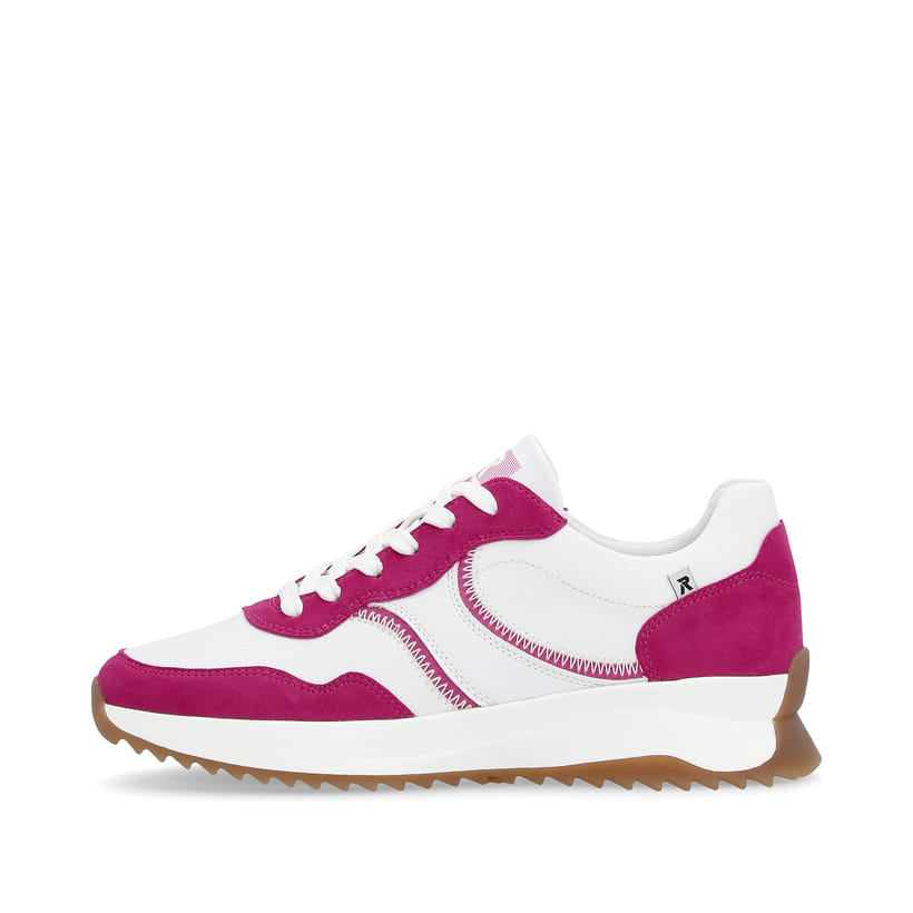 Rieker Artikelnummer W1302-81 Rieker Damen Sneaker Low Clear-white Fuchsia